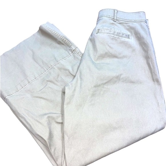 Madewell size 27 tan wide leg crop pants - Picture 3 of 8